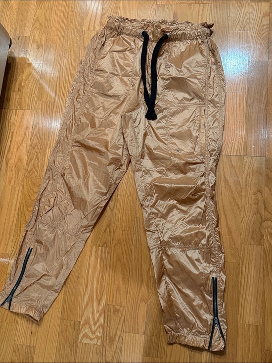 FP Movement by Free People Pants - FP Movement by Free People Tan Lightweight Track Joggers with Black Drawstring